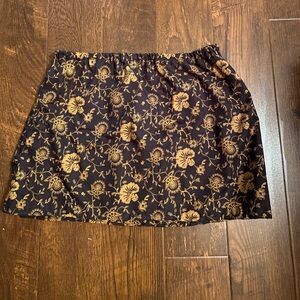 Vintage floral paisley mini skirt